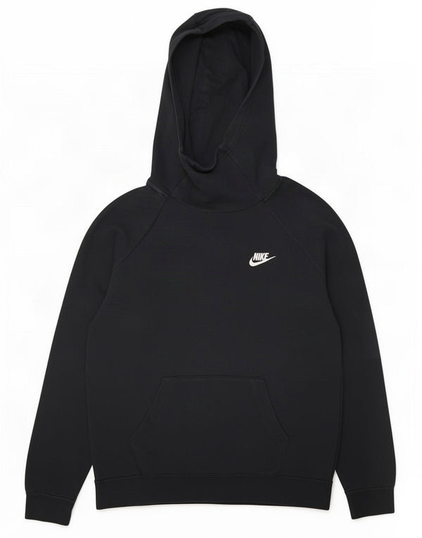 Nike Womens Hoodie Jumper UK 14 Medium Navy Blue Cotton