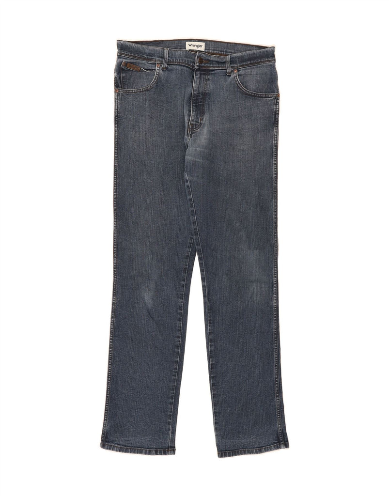 WRANGLER Mens Texas Straight Jeans W34 L34 Blue Cotton Vintage Wrangler and Second-Hand Wrangler from Messina Hembry 