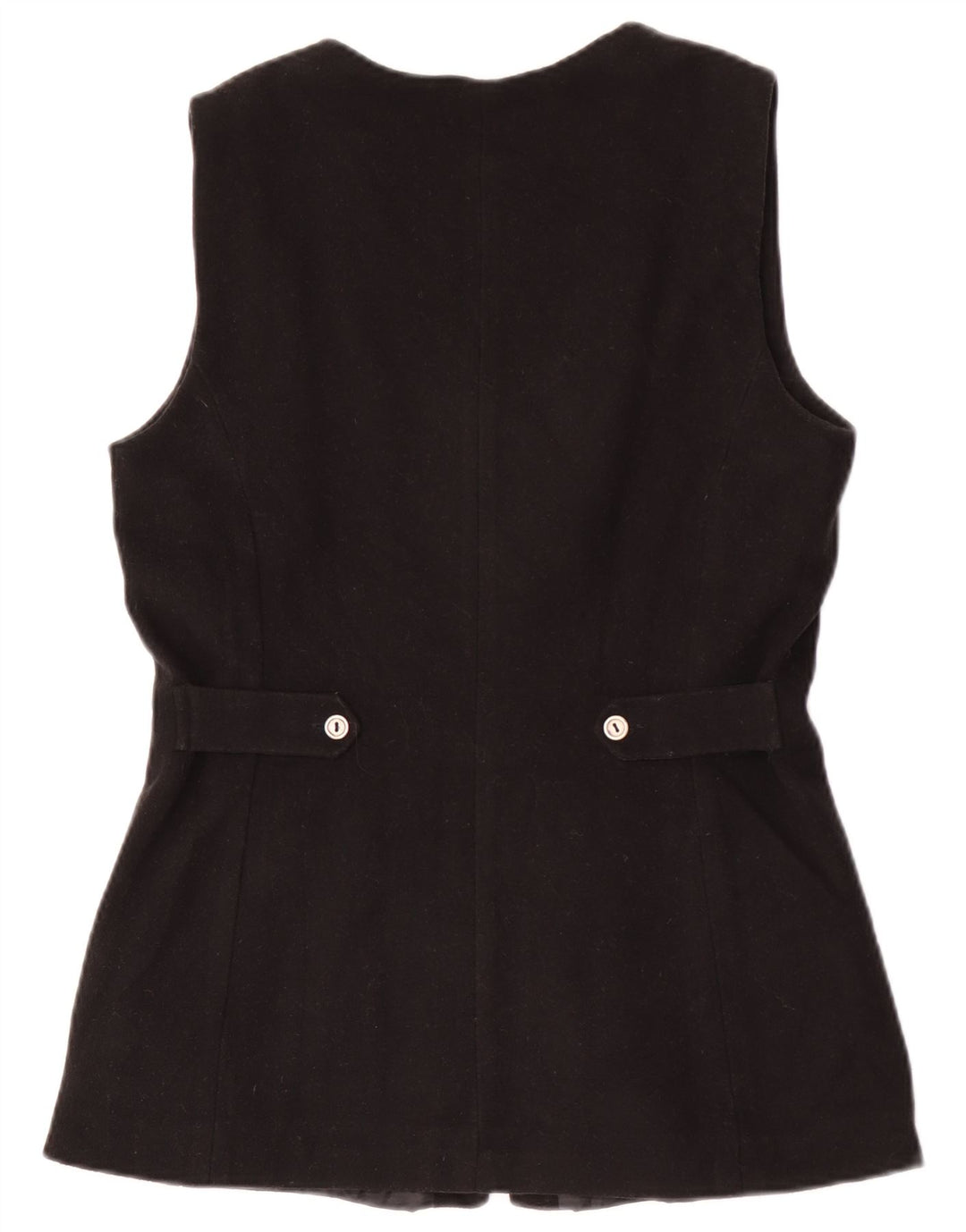 Vintage Womens Gilet EU 36 Small Black Acrylic