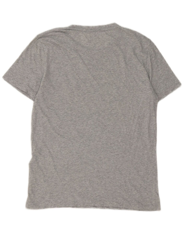 All Saints Mens T-Shirt Top Medium Grey Flecked Cotton