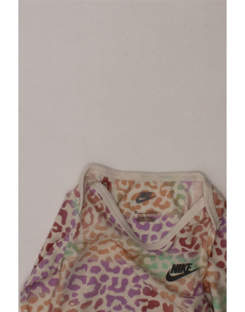 NIKE Baby Girls Bodysuit 6-9 Months Multicoloured Animal Print Vintage Nike and Second-Hand Nike from Messina Hembry 