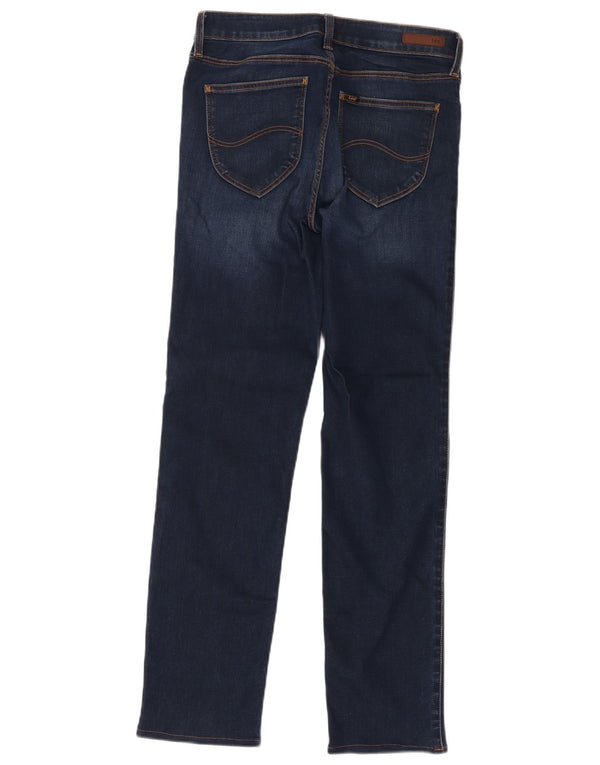 Lee Womens Marion Straight Jeans W31 L31 Blue Cotton