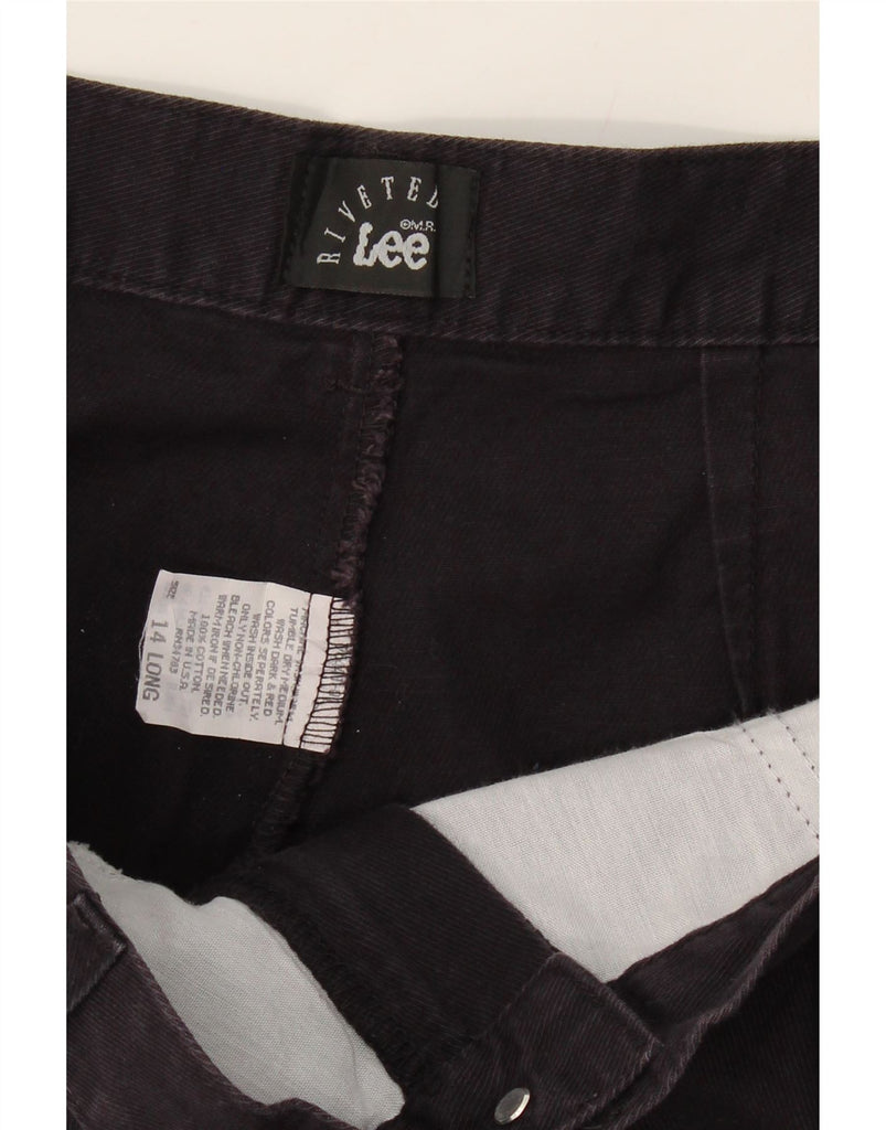 LEE Womens High Waist Pegged Chino Trousers US 14 XL W30 L32 Black Cotton Vintage Lee and Second-Hand Lee from Messina Hembry 