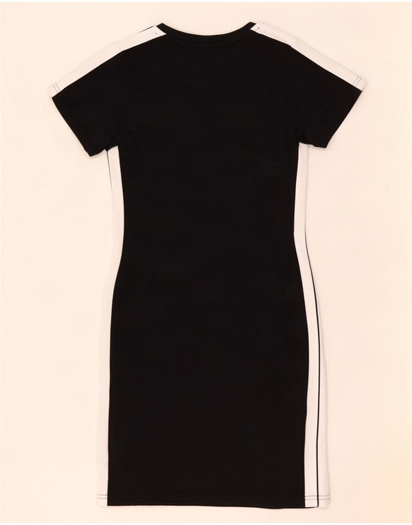 Ellesse Womens T-Shirt Dress UK 12 Medium Black Colourblock