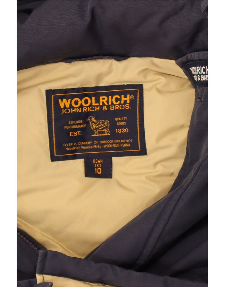Woolrich Boys Hooded Padded Jacket 9-10 Years Navy Blue