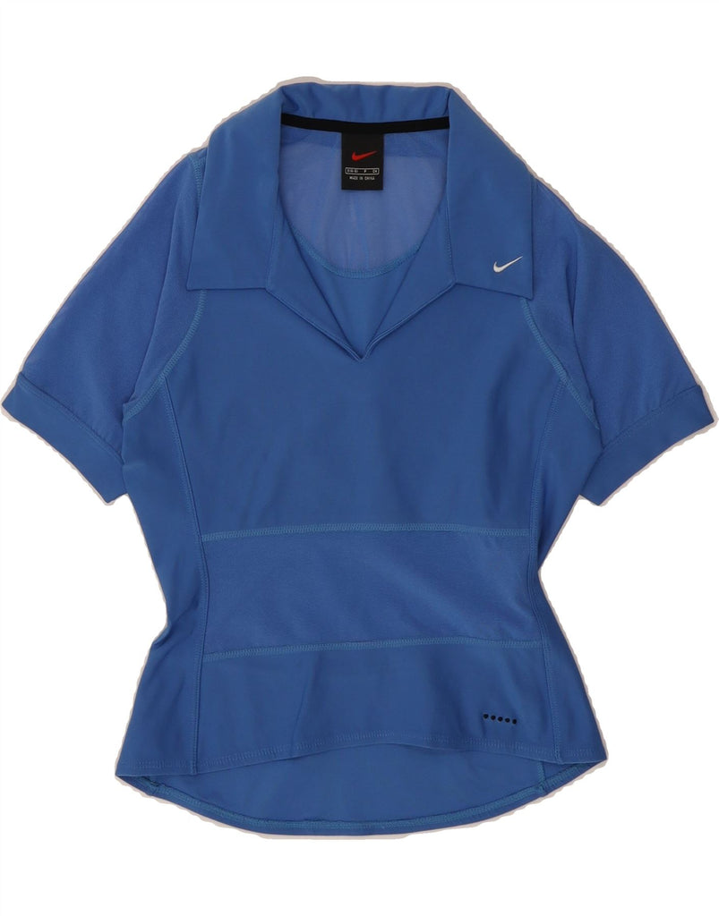 NIKE Womens Polo Shirt UK 4/6 Small Blue Vintage Nike and Second-Hand Nike from Messina Hembry 