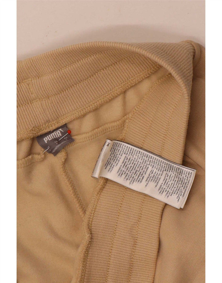 Puma Mens Tracksuit Trousers Joggers Large Beige Cotton