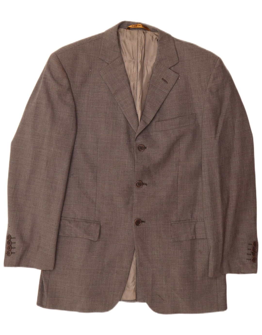 Marks & Spencer Mens 3 Button Blazer Jacket UK 38 Medium Grey New Wool