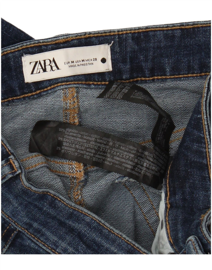 Zara Womens Maxi Denim Skirt Medium W28  Navy Blue Cotton