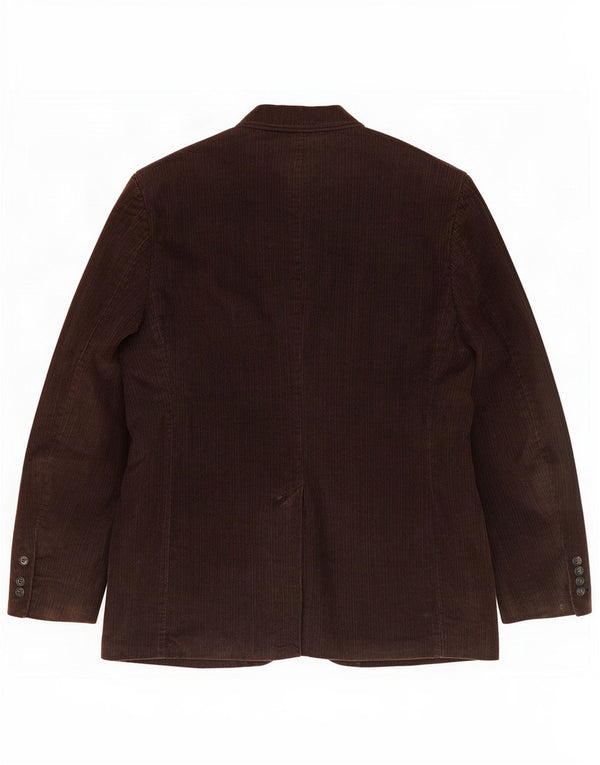 Marks & Spencer Mens 2 Button Corduroy Blazer Jacket UK 38 Medium Brown