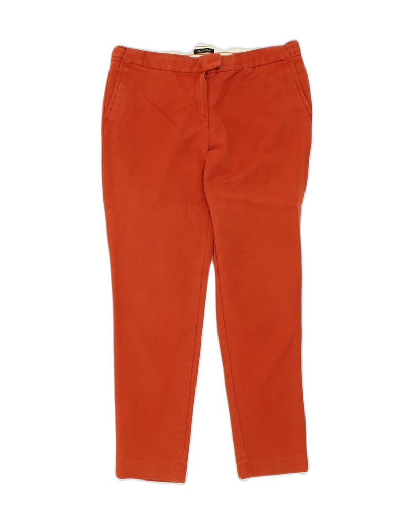 MASSIMO DUTTI Womens Tapered Chino Trousers US 10 Large W32 L28 Orange | Vintage Massimo Dutti | Thrift | Second-Hand Massimo Dutti | Used Clothing | Messina Hembry 