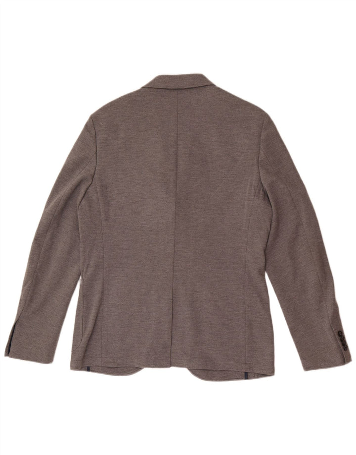 Jack Wills Mens 2 Button Blazer Jacket UK 38 Medium Grey Polyester Classic