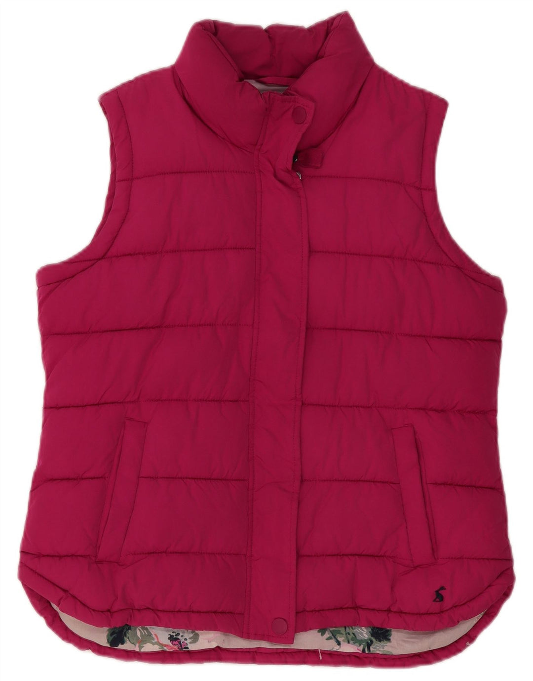 Joules Womens Padded Gilet UK 14 Large Pink Polyester
