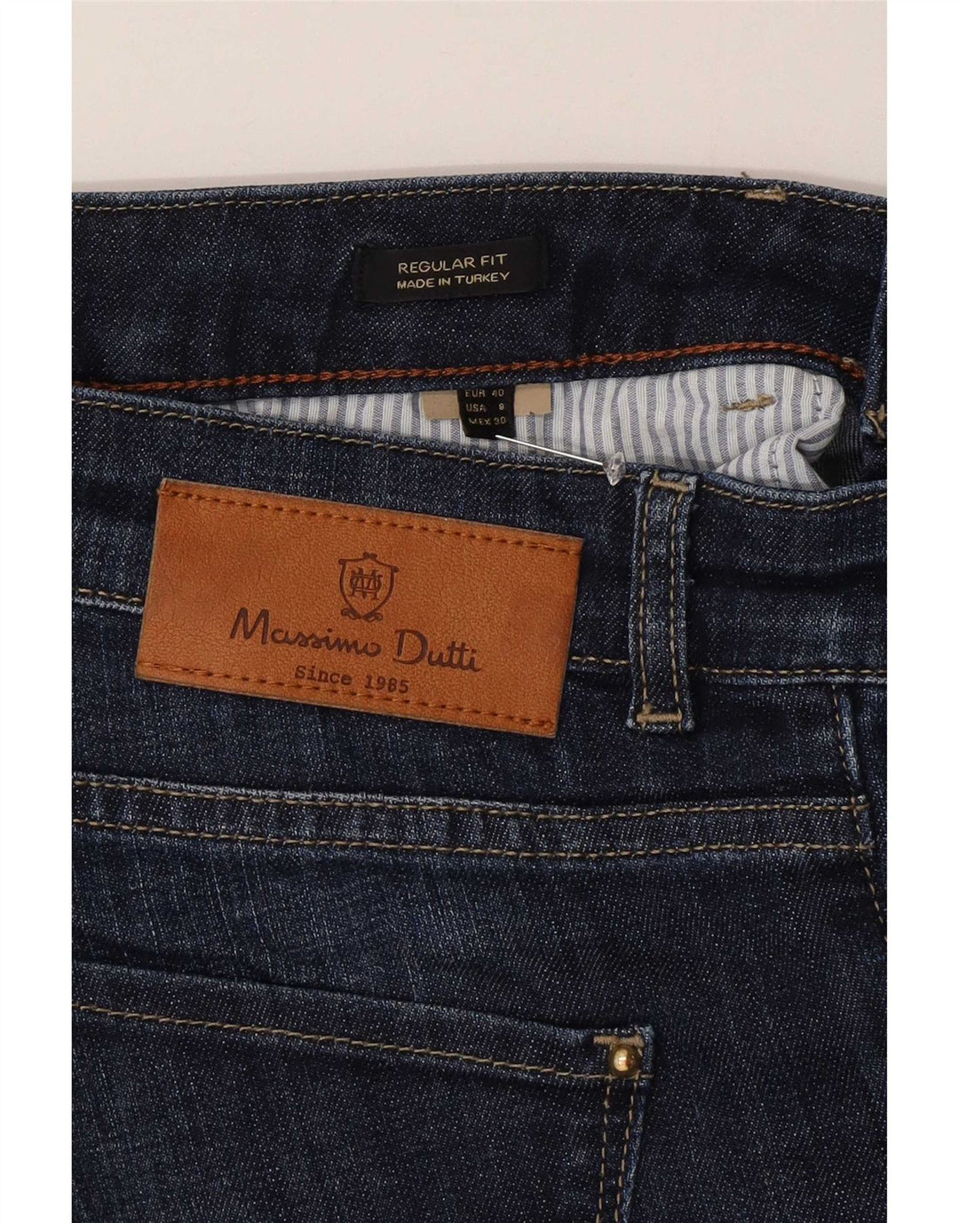 Massimo Dutti Womens Straight Jeans EU 40 Medium W30 L31 Navy Blue