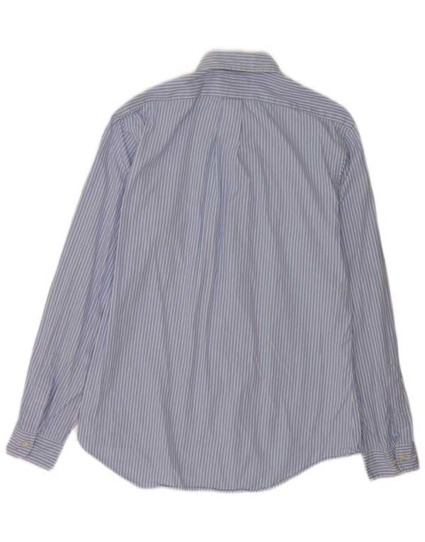Polo Ralph Lauren Mens Custom Fit Shirt Size 40/41 16 Large Blue Pinstripe