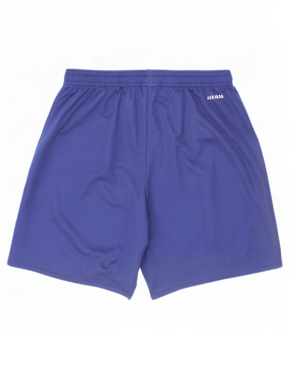 Adidas Boys Aeroready Sport Shorts 11-12 Years Blue Polyester