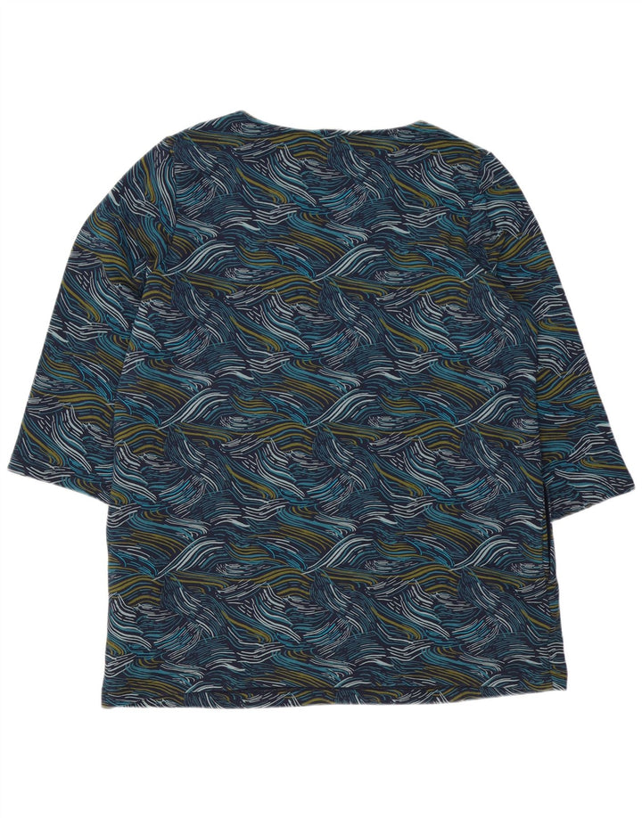 SEASALT CORNWALL Womens Abstract Pattern Shift Dress UK 16 Large Blue