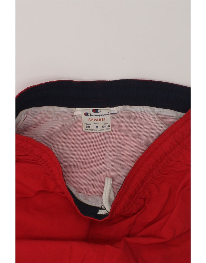 CHAMPION Boys Sport Shorts 9-10 Years Medium Red Polyester | Vintage Champion | Thrift | Second-Hand Champion | Used Clothing | Messina Hembry 