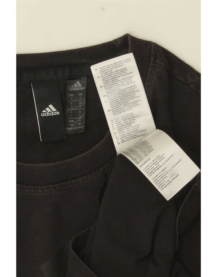 Adidas Mens Graphic T-Shirt Top Small Black Cotton