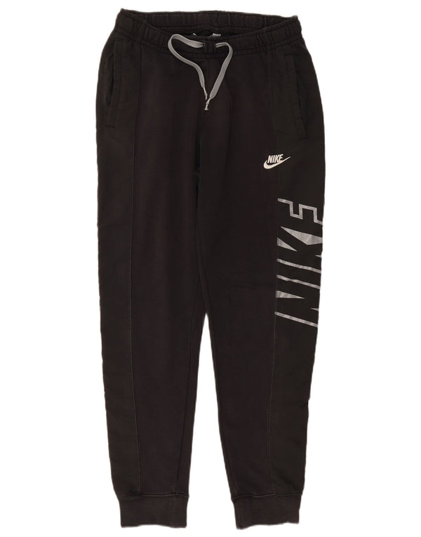 Nike Mens Graphic Tracksuit Trousers Joggers Small  Black Cotton