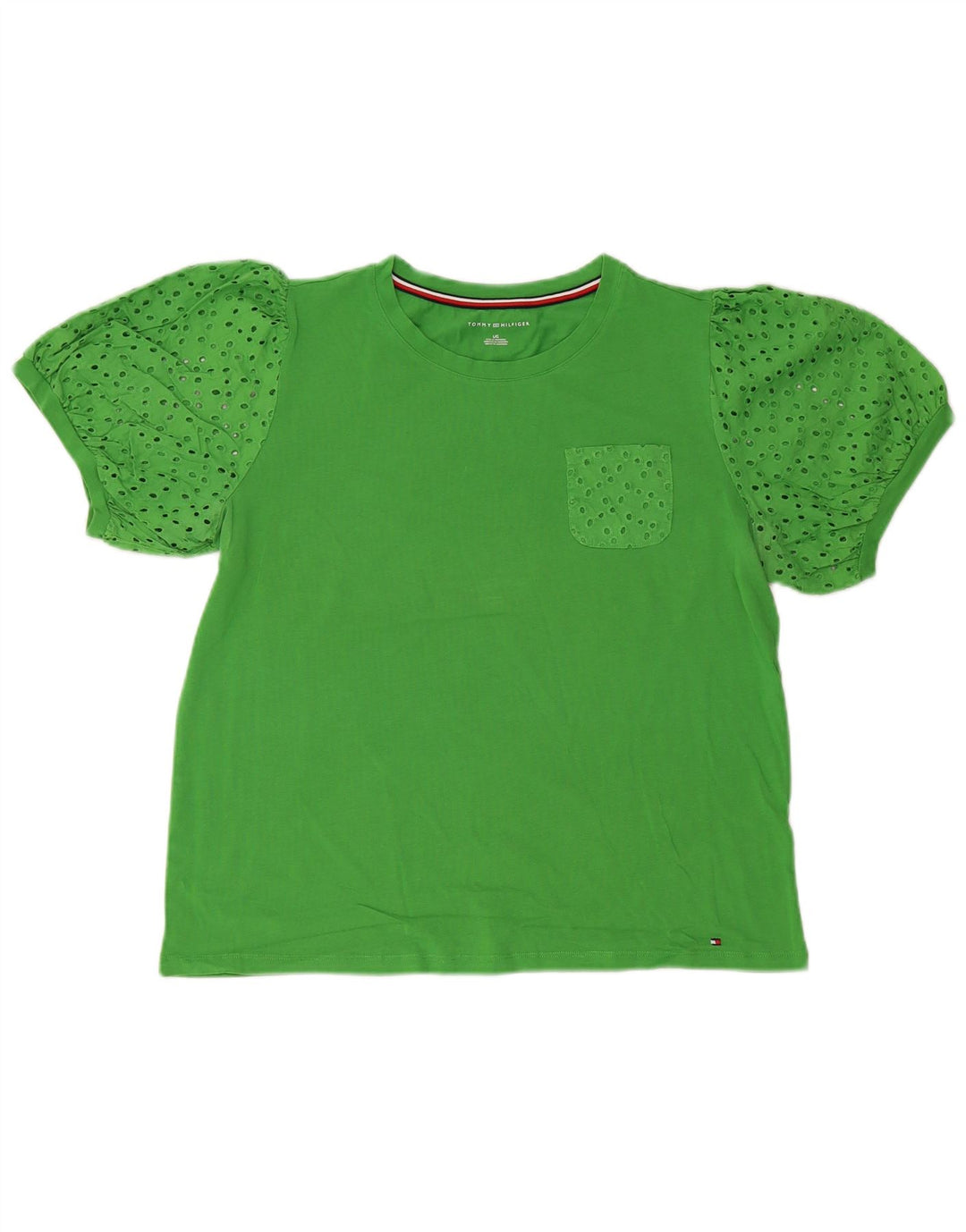 TOMMY HILFIGER Womens T-Shirt Top UK 16 Large Green