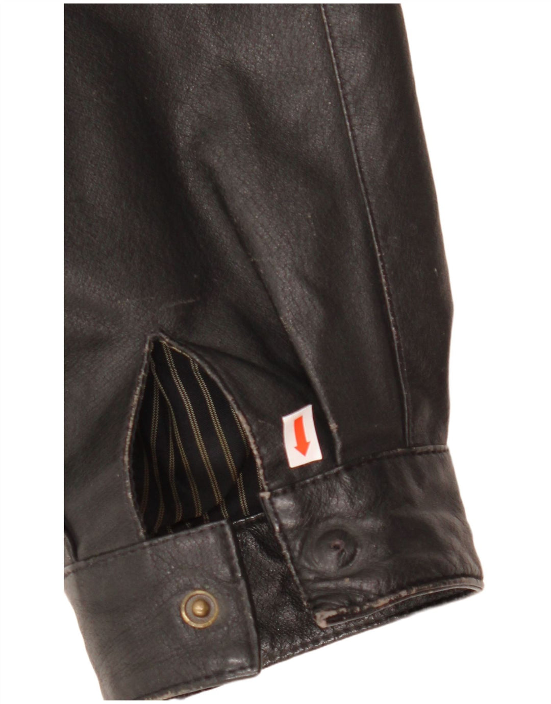 C & A Mens Leather Jacket EU 54 2XL Black Leather