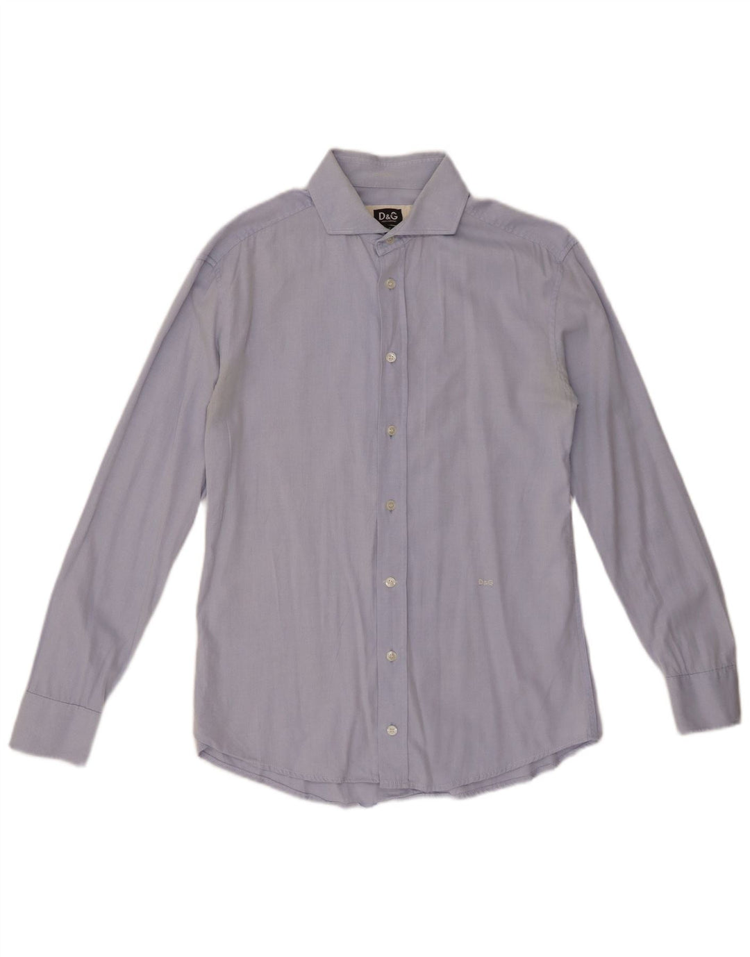 DOLCE & GABBANA Mens Shirt Medium Blue Cotton