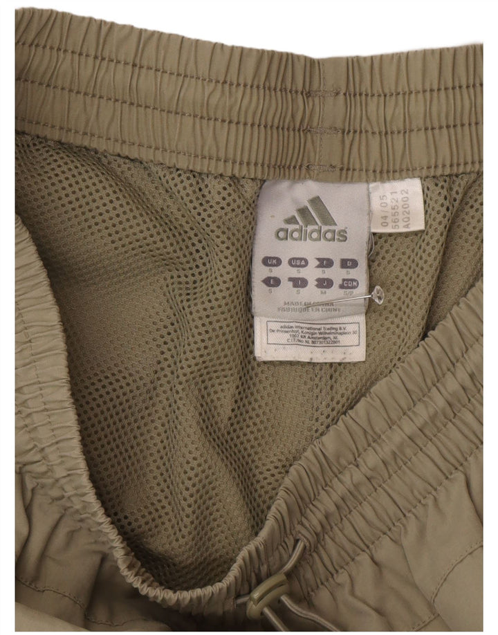 Adidas Mens Capri Tracksuit Trousers Small  Khaki Polyester