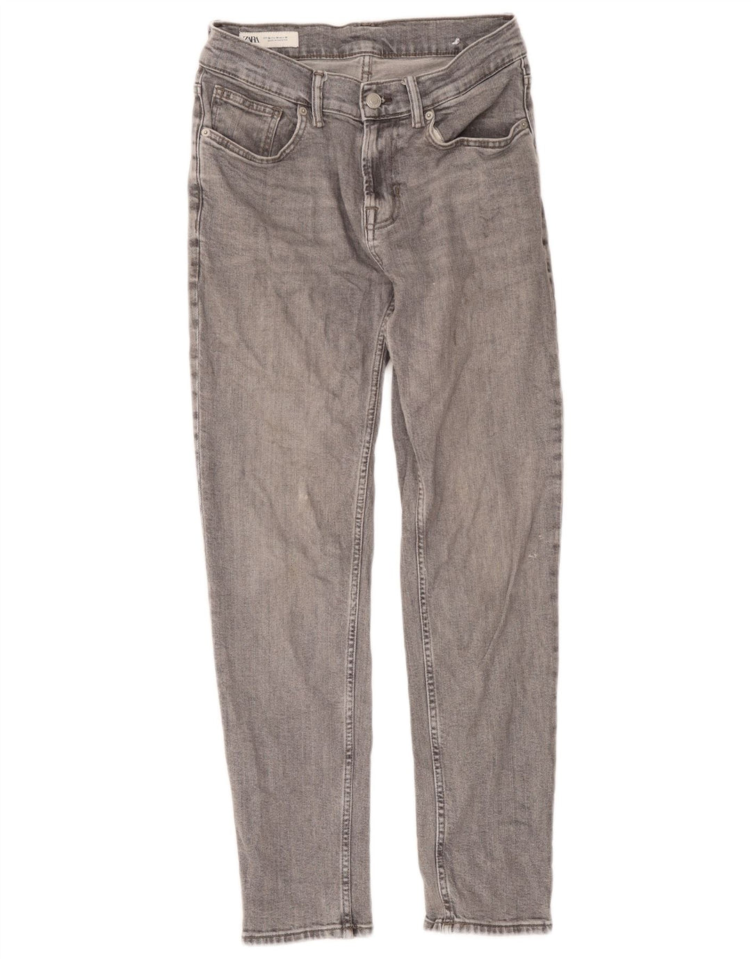 Zara Mens Slim Jeans EU 38 Small W30 L29 Grey Cotton
