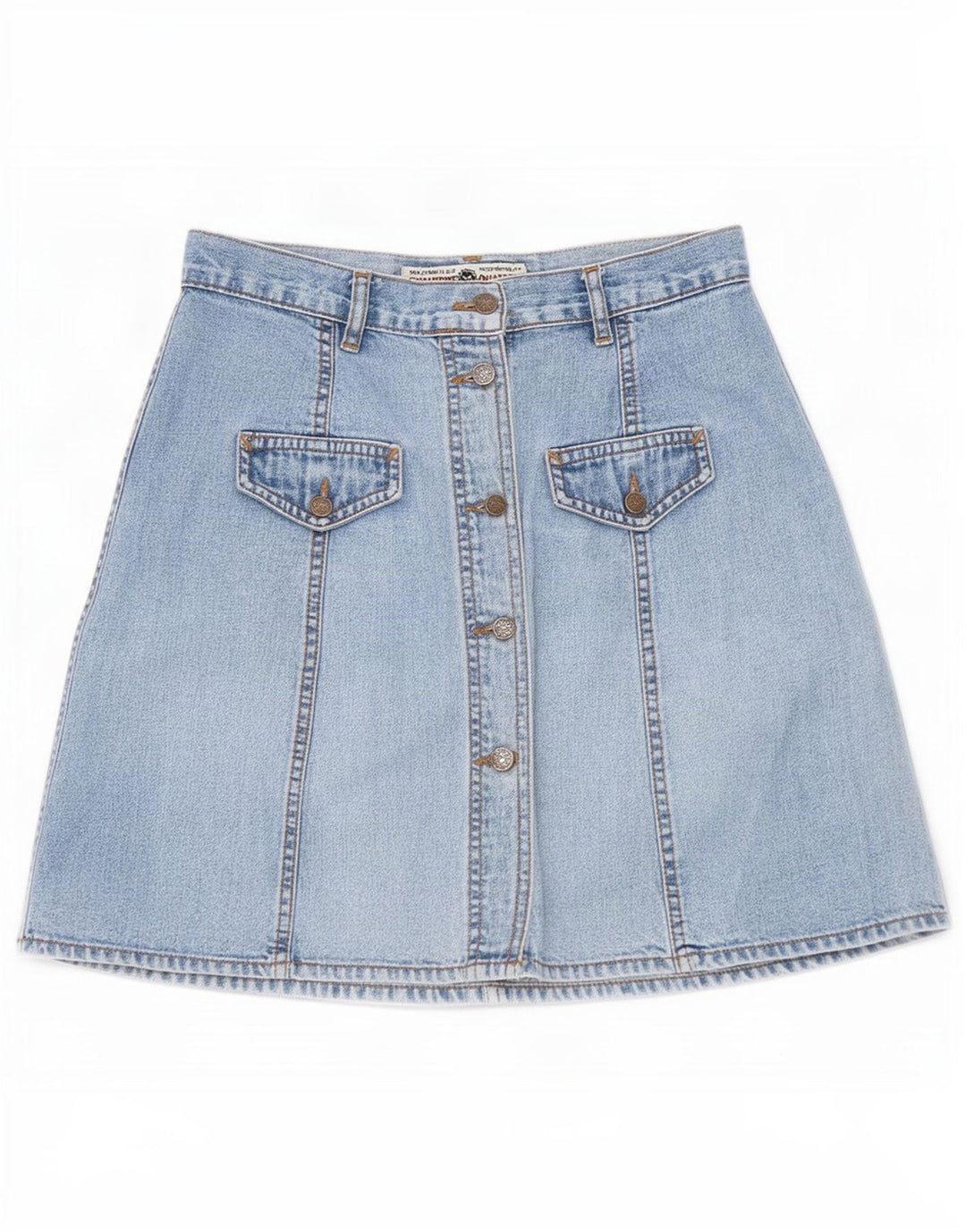 Vintage Womens Denim Skirt W28 Medium Blue