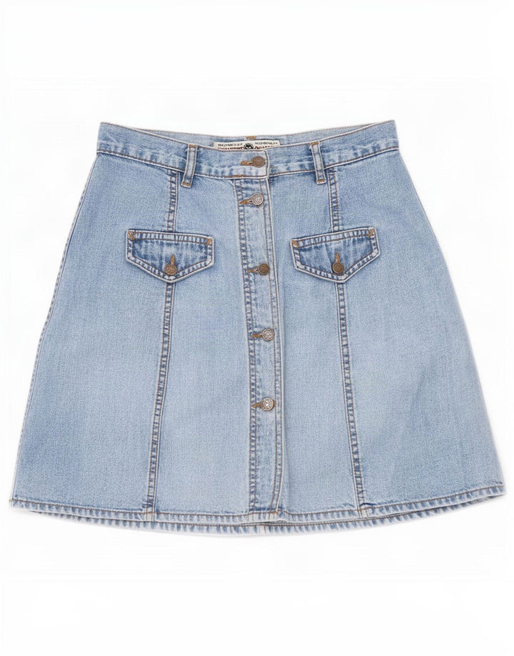 Vintage Womens Denim Skirt W28 Medium Blue