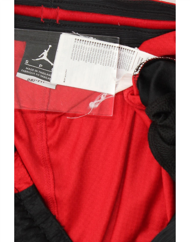 JORDAN Mens Dri Fit Sport Shorts Small  Red Colourblock Polyester Vintage Jordan and Second-Hand Jordan from Messina Hembry 