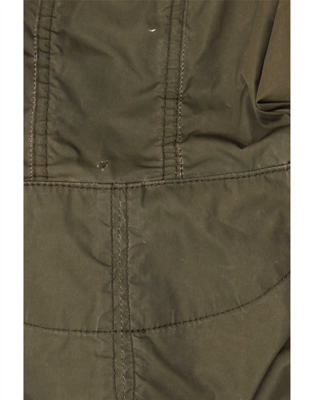 KHUJO Womens Hooded Parka Jacket UK 20 2XL Khaki Polyester