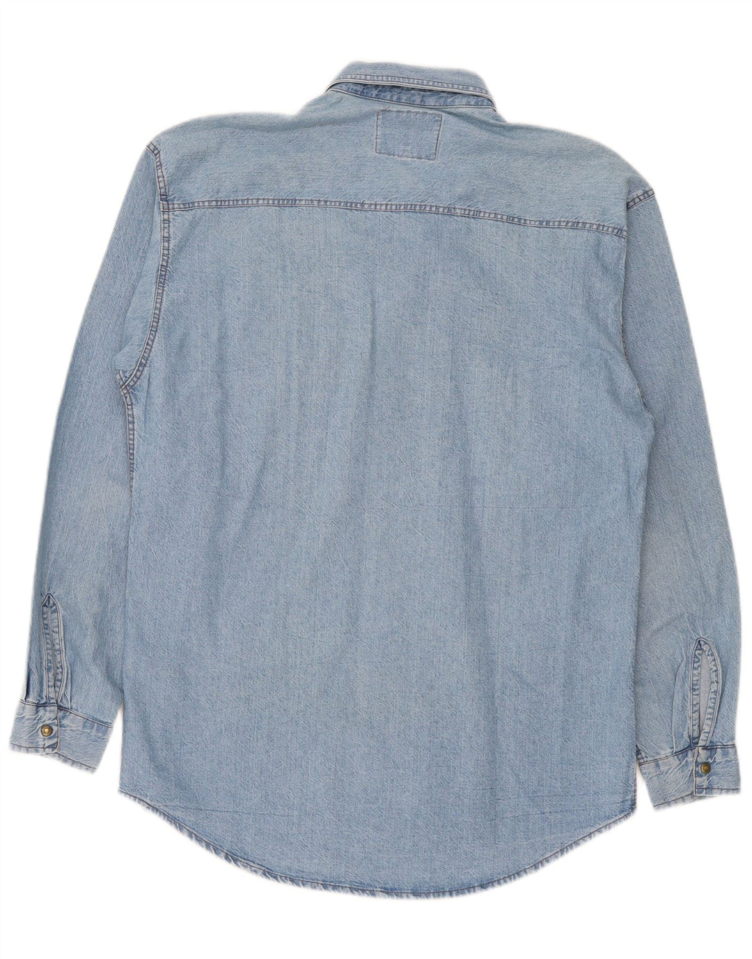 Carrera Mens Denim Shirt Medium Blue Cotton