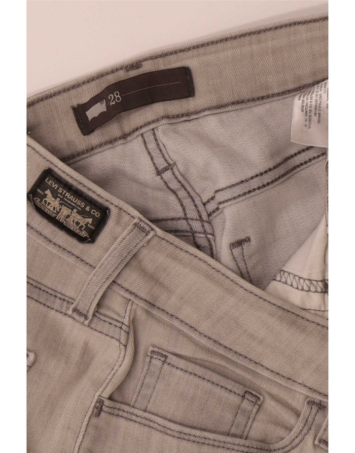 Levi's Womens Cropped Jeans W28 L25 Grey Cotton