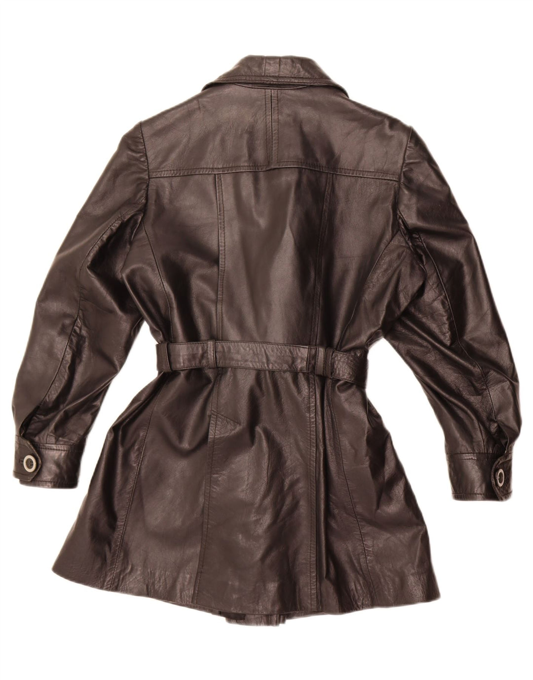 Maxime Womens Leather Coat IT 48 XL Black