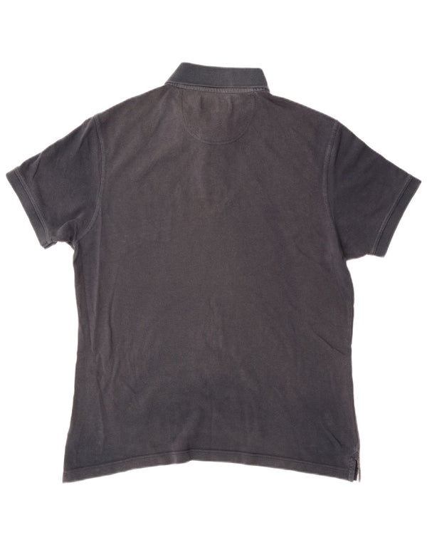 Barbour Mens Polo Shirt Large Navy Blue Cotton