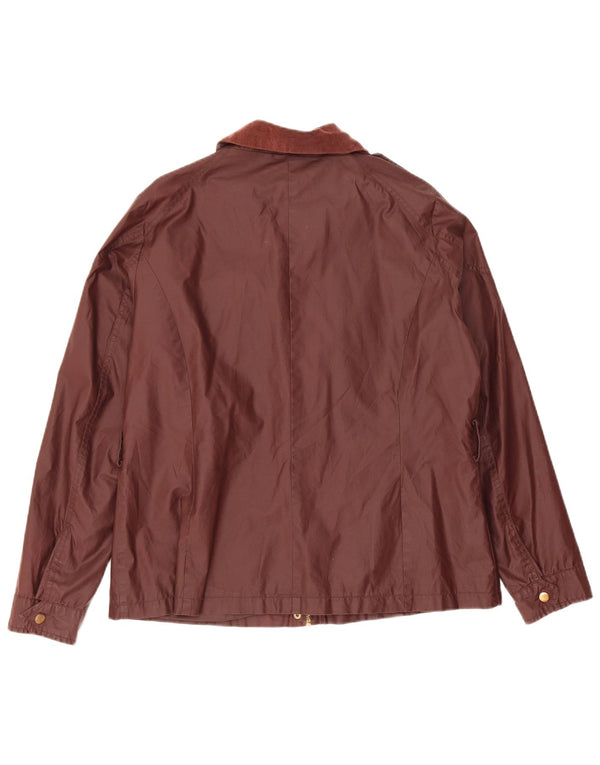 Laura Ashley Womens Utility Jacket UK 16 Large Brown Cotton