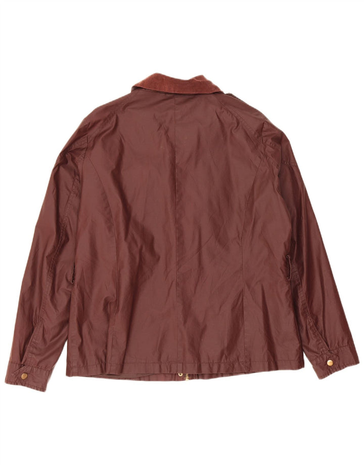 Laura Ashley Womens Utility Jacket UK 16 Large Brown Cotton