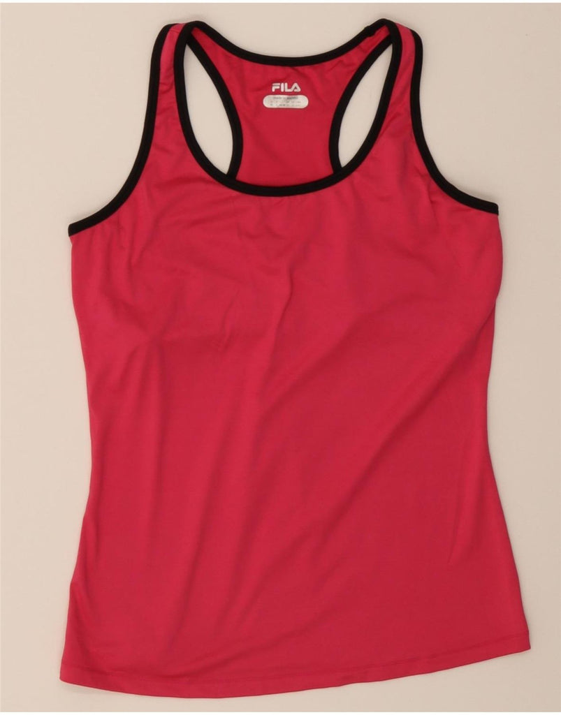FILA Womens Vest Top UK 14 Medium Pink Vintage Fila and Second-Hand Fila from Messina Hembry 