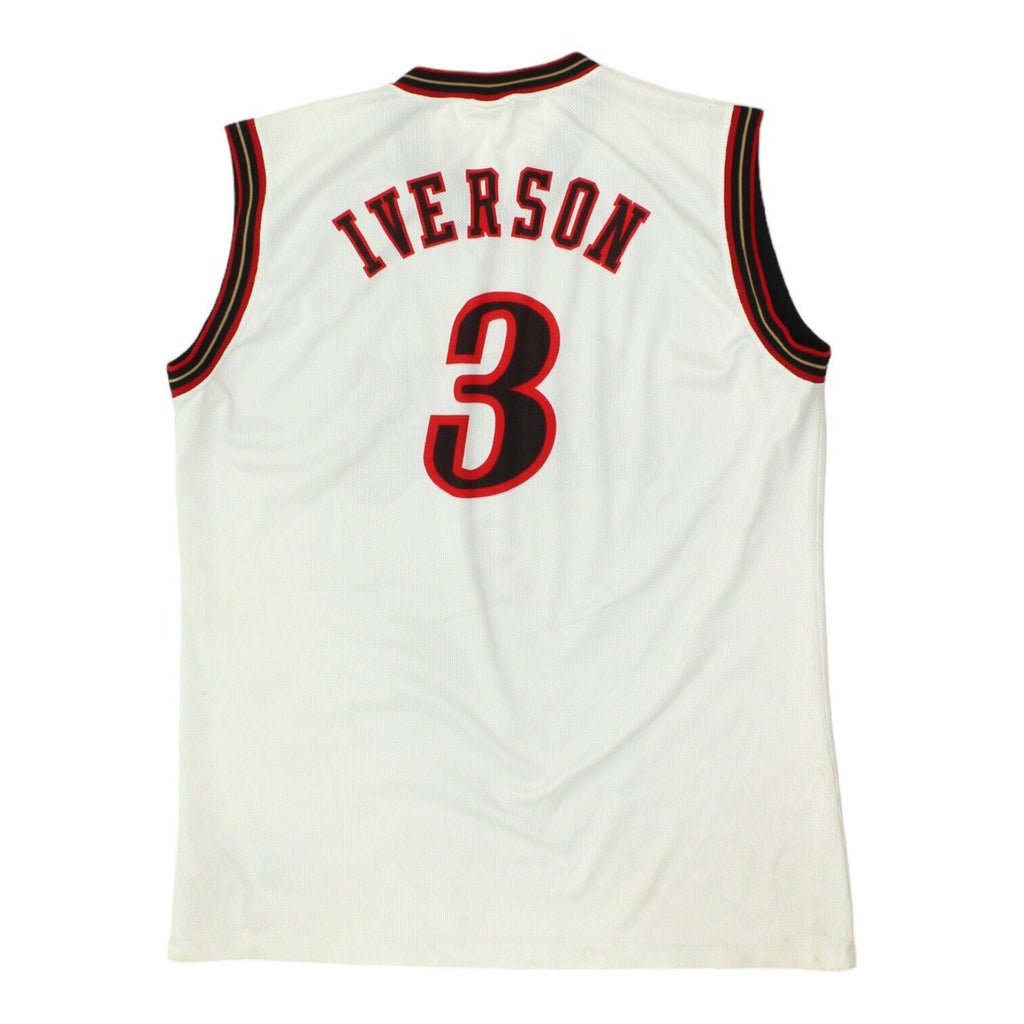 Philadelphia 76ers Allen Iverson Mens White Champion Jersey | Vintage NBA Sports | Vintage Messina Hembry | Thrift | Second-Hand Messina Hembry | Used Clothing | Messina Hembry 