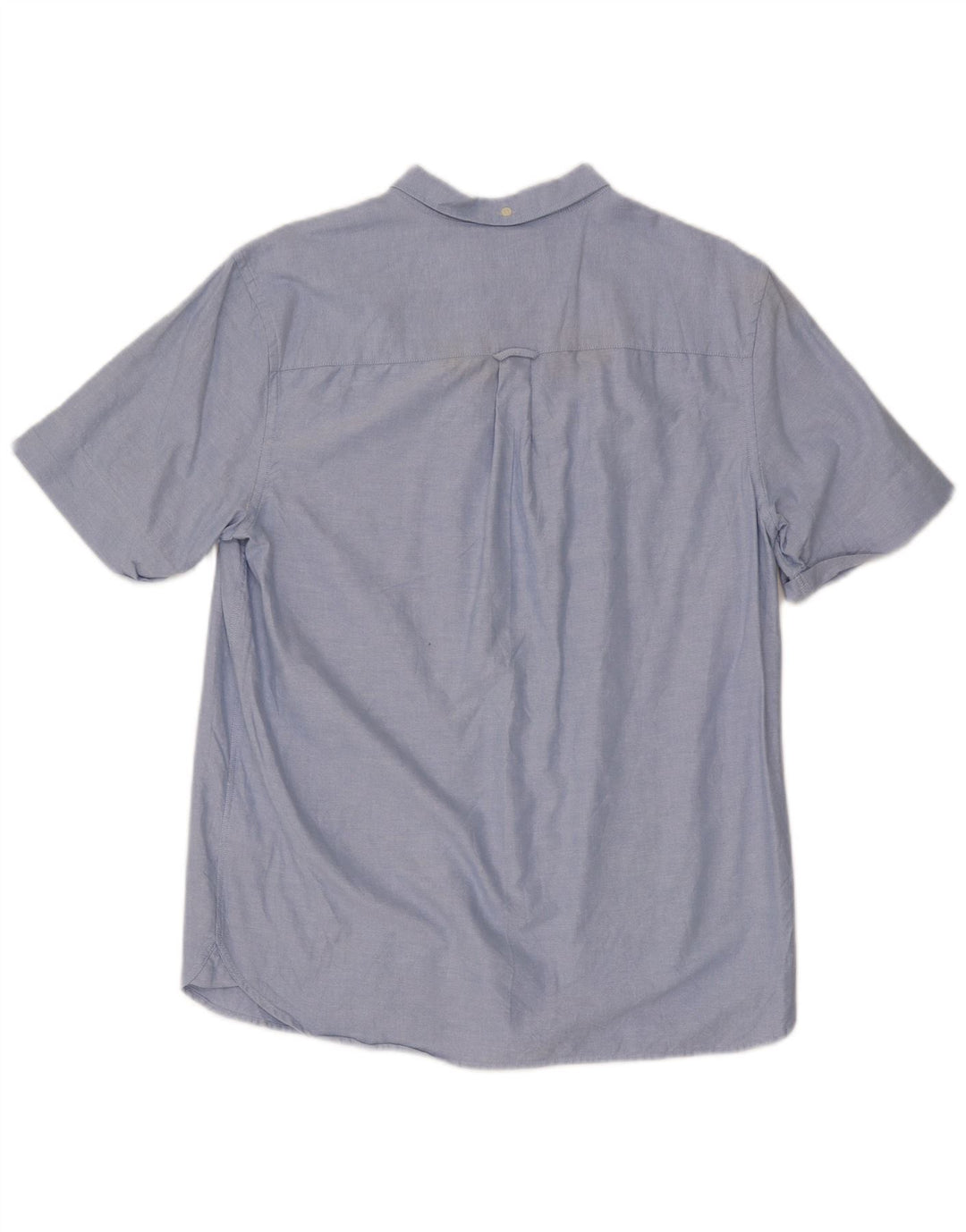 Lyle & Scott Mens Short Sleeve Shirt Large Blue Cotton