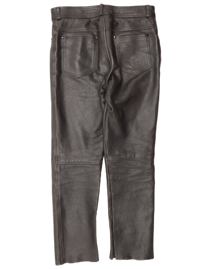 Heros By Held Mens Leather Trousers W32 L30 Black Leather