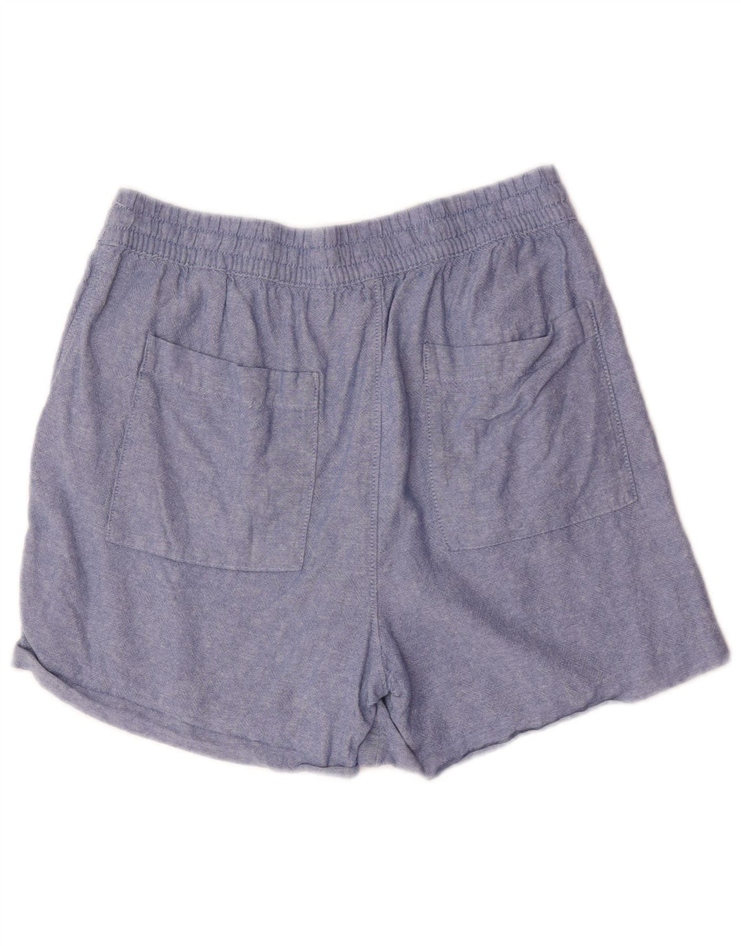 Marks & Spencer Womens Casual Shorts UK 12 Medium W30  Blue Linen