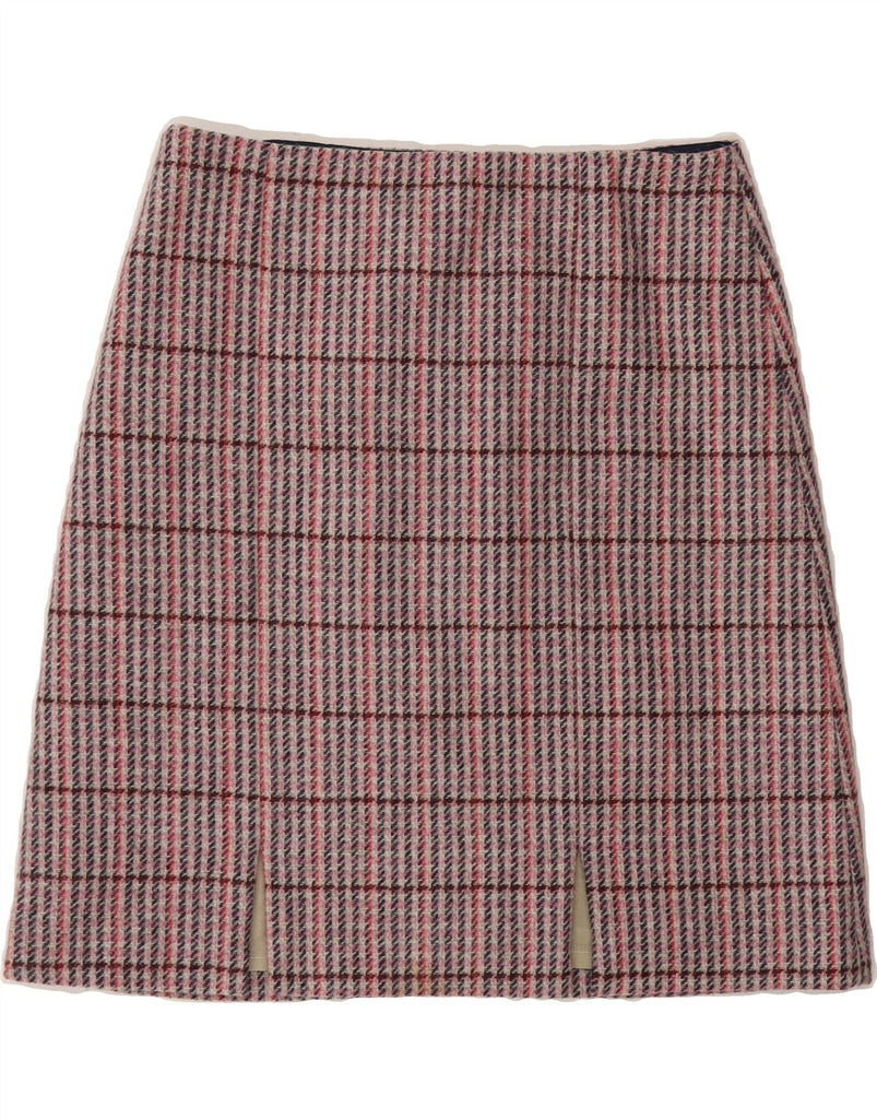BODEN Womens A-Line Skirt UK 10 Small W30  Pink Check Wool Vintage Boden and Second-Hand Boden from Messina Hembry 