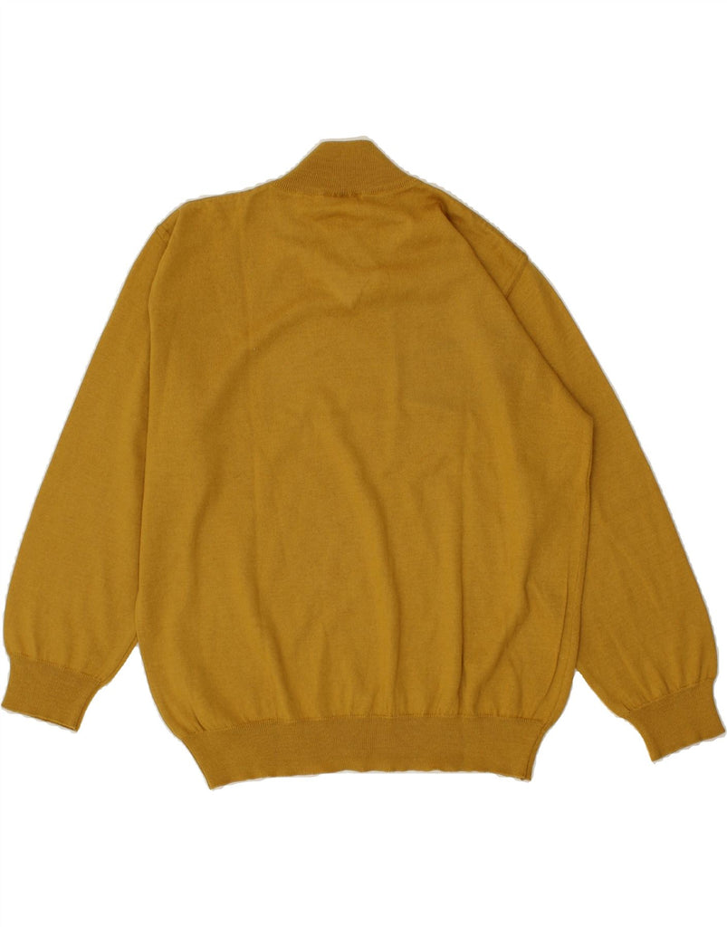 HUDSON Womens Shawl Neck Jumper Sweater IT 44 Medium Yellow Acrylic Vintage Hudson and Second-Hand Hudson from Messina Hembry 