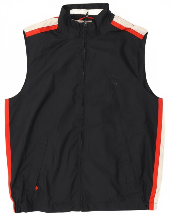 Paul & Shark Mens Tracksuit Top Jacket Medium Navy Blue Colourblock