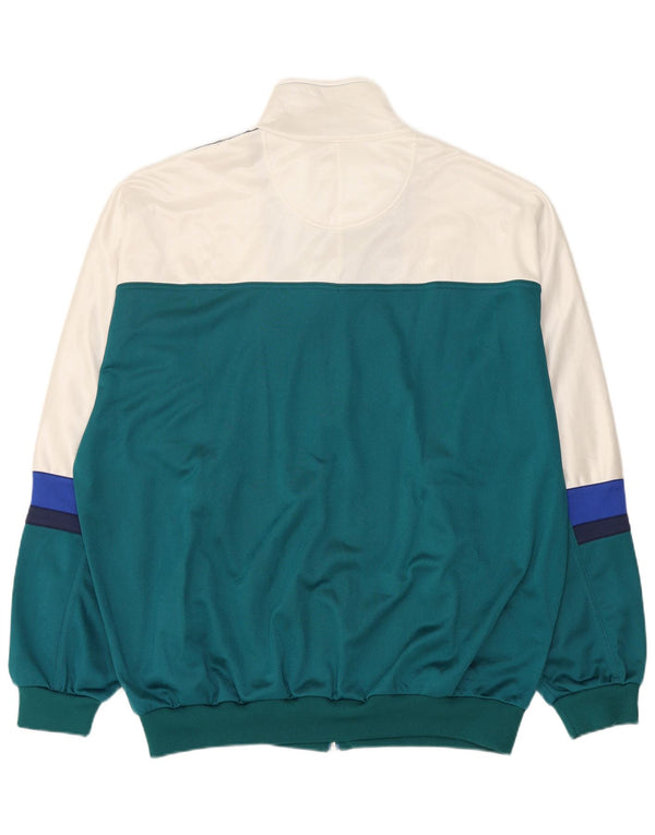 Asics Mens Graphic Tracksuit Top Jacket IT 58 2XL Green Colourblock