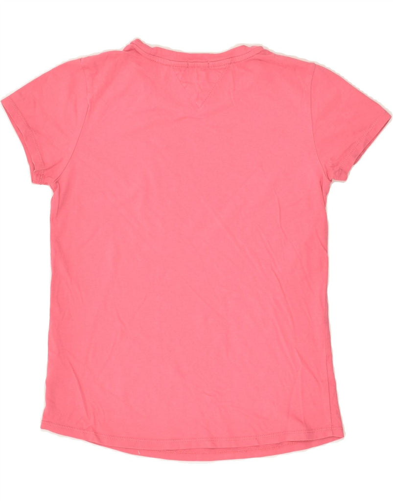 TOMMY HILFIGER Girls Graphic T-Shirt Top 11-12 Years Pink Cotton | Vintage Tommy Hilfiger | Thrift | Second-Hand Tommy Hilfiger | Used Clothing | Messina Hembry 