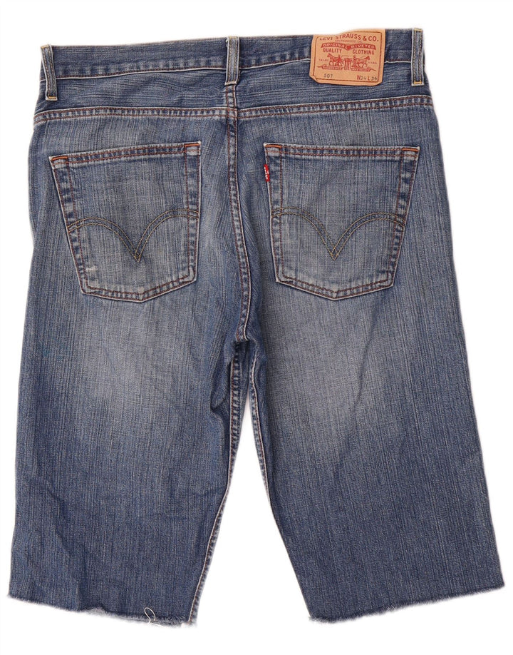 LEVI'S Mens 507 Denim Shorts W34 Large  Blue Cotton
